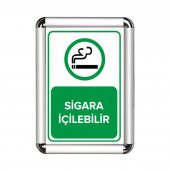 Sigara İçilebilir A3 Cerceveli Uyarı ve Yönlendirme Levhası - 1