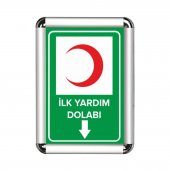 İlk Yardım Dolabı A3 Cerceveli Uyarı ve Yönlendirme Levhası - 1