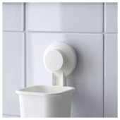 Diş Fırçalık Vantuzlu Banyo Diş Fırçalığı MeridyenDukkan Beyaz Renk - 3