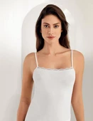 Şahinler Bayan İnce Dantelli İp Askılı Likralı Atlet B1055 thumbnail 2