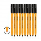 Siyah Tükenmez Kalem TR 23 Üçgen Gövde 1.00 mm Uç 10 Adet Pensan Tükenmez Kalem Siyah 10 Adet - 1