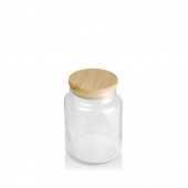 Bambu Kapaklı Cam Kavanoz  800 ML - 1