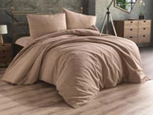 Çeyiz Diyarı Brush 3 Parça Çift Kişilik Nevresim Seti - 8