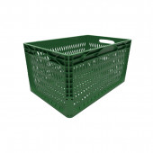 Euronorm Delikli Plastik Kasa Koyu Yeşil (60x40x32 cm) - 1