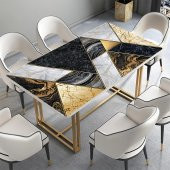 Masa Kaplama Folyosu Mobilya Masa Kaplama Folyoları Soyut Mermer Mozaik thumbnail 1