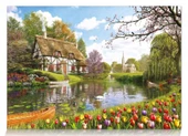 Star Puzzle 1000 Parça Göl Evi Puzzle - 1