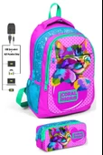 Coral High Sevimli Kedi Baskılı İlkokul Sırt Çantası ve Kalemlik Seti thumbnail 1