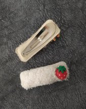 Meyveli Çilek Havuç Renkli Tokalar Sevimli Kız Çocuk Saç Aksesuarları thumbnail 3