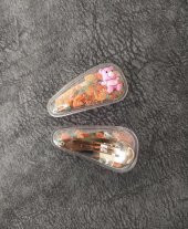 Ayıcık İçi Boncuklu Havuç Meyveli Çıt Çıt Toka Saç Aksesuar - 2