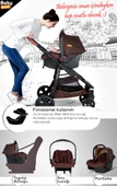 Yeni Doğan Set 9 İn 1 Baby Home 985 Tavel Sistem Bebek Arabası Ve 600 Park Yatak Oyun Parkı Beşik - 8