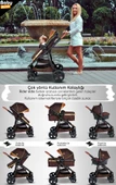 Yeni Doğan Set 9 İn 1 Baby Home 985 Tavel Sistem Bebek Arabası Ve 600 Park Yatak Oyun Parkı Beşik - 5
