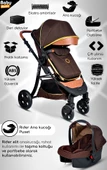 Yeni Doğan Set 9 İn 1 Baby Home 985 Tavel Sistem Bebek Arabası Ve 600 Park Yatak Oyun Parkı Beşik - 4