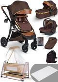 Yeni Doğan Set 8 İn 1 Baby Home 985 Travel Sistem Bebek Arabası Ve 505 Bebek Sepeti Sepet Anne Yanı Beşik - 1