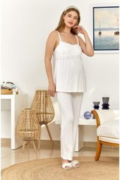 Cossy By Aqua 22511 Askılı Lohusa Hamile Pijama Takım - 2