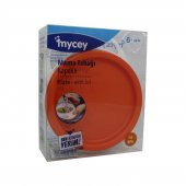 Mycey Kapaklı Mama Tabağı - Turuncu - 1