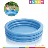 İntex 3 Boğumlu Kristal Mavi Havuz 114x25 Cm - Bebek Havuzu - Çocuk Havuzu - 1
