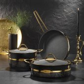 Brioni Selection 24 cm Granit Basık Tencere Siyah - 2