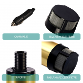 KIZILIRMAK 12 VOLT ALÜMİNYUM DALGIÇ TİPİ SIVI AKTARMA POMPASI (FİLTRE+ÇAKMAKLIK) - 3