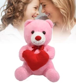 Sevdiklerinize Özel Kalp Tutan, Şirin Peluş Ayıcık - 30 cm thumbnail 2