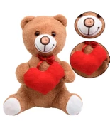 Sevdiklerinize Özel Kalp Tutan, Şirin Peluş Ayıcık - 30 cm thumbnail 3