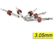 pCB Mikro Karbür CNC Matkap Ucu 10lu Set 3,05mm Tungsten 18 Shank - 1