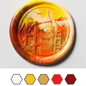 Mühür Mumu 100 Davetiye İçin 300 Boncuk Model: 09 Portakal Bahçesi - 2