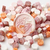 Mühür Mumu 50 Davetiye İçin 150 Boncuk Model: 14 Pembe Güzellik thumbnail 1