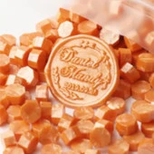 Mühür Mumu 100 Davetiye İçin 300 Boncuk Model: 35 Balkabağı - 1