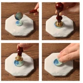 Mühür Mumu 50 Davetiye İçin 150 Boncuk Model: 66 Hindistan Cevizi thumbnail 4