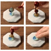 Mühür Mumu 100 Davetiye İçin 300 Boncuk Model: 66 Hindistan Cevizi thumbnail 4