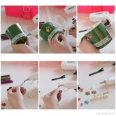 Mühür Mumu Simli Çubuk Sıcak Tutkal 7mm x 10cm 12 li Yeşil Renk thumbnail 4