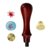 Mührü Mumu Damga 35mm Yuvarlak Boş Bakır Kafa + Gülağacı Sap thumbnail 1