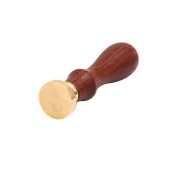 Mührü Mumu Damga 45mm Yuvarlak Boş Bakır Kafa + Gül Ağacı Sap thumbnail 1