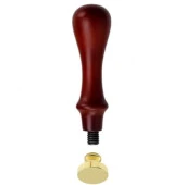 Mührü Mumu Damga 25mm Kare Boş Bakır Kafa + Gül Ağacı Sap thumbnail 3