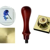 Mührü Mumu Damga 40mm Kare Boş Bakır Kafa + Gül Ağacı Sap thumbnail 1