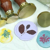 Mührü Mumu Damga 50mm Yuvarlak Boş Bakır Kafa + Gül Ağacı Sap - 8