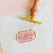 Mührü Mumu Damga 18x35mm Dikdörtgen Boş Bakır Kafa+Gül Ağacı Sap thumbnail 9