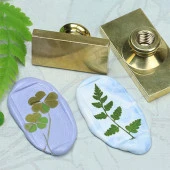 Mührü Mumu Damga 23x40mm Dikdörtgen Boş Bakır Kafa+Gül Ağacı Sap thumbnail 8