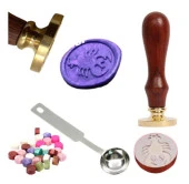 Mektup Damga Mühürü Yengeç Burcu + 30 Mühür Mumu + Eritme Kaşığı thumbnail 1