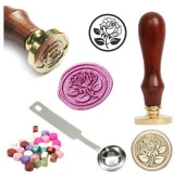 Mektup Damga Mühürü Elegant Rose + 30 Mühür Mumu + Eritme Kaşığı thumbnail 1