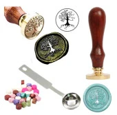 Mektup Damga Mühürü Tree Of Life + 30 Mühür Mumu + Eritme Kaşığı thumbnail 1