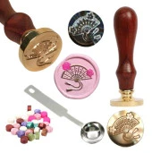 Mektup Damga Mühürü Yelpaze + 30 Mühür Mumu + Eritme Kaşığı thumbnail 1