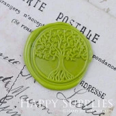 Mektup Damga Mühürü Hayat Ağacı + 30 Mühür Mumu + Metal Kaşık thumbnail 11