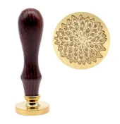 Mektup Damga Mühürü Gingko Leaves + 30 Mühür Mumu + Eritme Kaşığı thumbnail 9