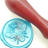 Mektup Damga Mühürü Taç & Arı + 30 Mühür Mumu + Eritme Kaşığı thumbnail 10