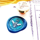 Mektup Damga Mühürü Taç & Arı + 30 Mühür Mumu + Eritme Kaşığı thumbnail 11