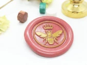 Mektup Damga Mühürü Taç & Arı + 30 Mühür Mumu + Eritme Kaşığı thumbnail 12