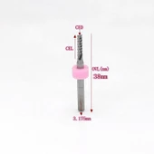 Tungsten Karbür PCB Kesme CNC Freze Ahşap İşleme 0.8mm 10 Adet - 2