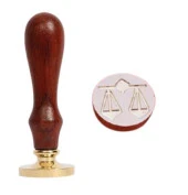 Mektup Damga Mühürü Terazi Burcu + 30 Mühür Mumu + Eritme Kaşığı thumbnail 10