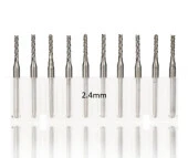 Tungsten Karbür PCB Kesme CNC Freze Ahşap İşleme 2.4mm 10 Adet - 1